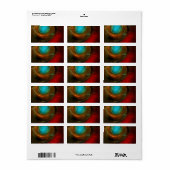 Blue Eye Modern Abstract Fine Art Cool Pattern #16 Etiket (Full Sheet)