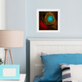 Blue Eye Modern Abstract Fine Art Cool Pattern #16 Folie Afdrukken (Insitu (Slaapkamer))