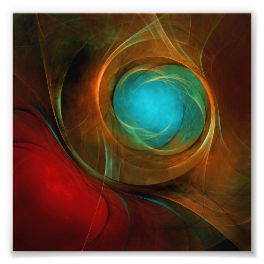 Blue Eye Modern Abstract Fine Art Cool Pattern #16 Foto Afdruk (Voorkant)