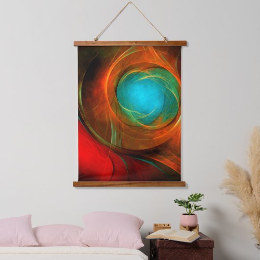 Blue Eye Modern Abstract Fine Art Cool Pattern #16 Hangend Wandkleed (Slaapkamer)