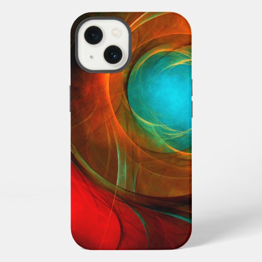 Blue Eye Modern Abstract Fine Art Cool Pattern #16 iPhone Hoesje (Achterkant)