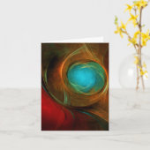 Blue Eye Modern Abstract Fine Art Cool Pattern #16 Kaart (Gele Bloem)