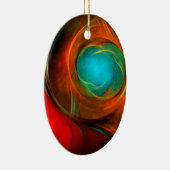Blue Eye Modern Abstract Fine Art Cool Pattern #16 Keramisch Ornament (Rechts)