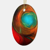 Blue Eye Modern Abstract Fine Art Cool Pattern #16 Keramisch Ornament (Links)