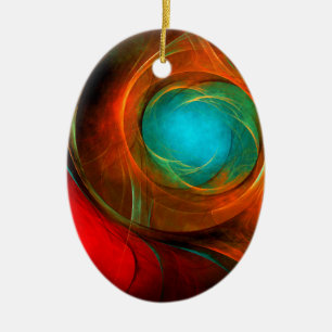 Blue Eye Modern Abstract Fine Art Cool Pattern #16 Keramisch Ornament