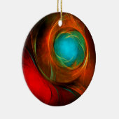 Blue Eye Modern Abstract Fine Art Cool Pattern #16 Keramisch Ornament (Rechts)