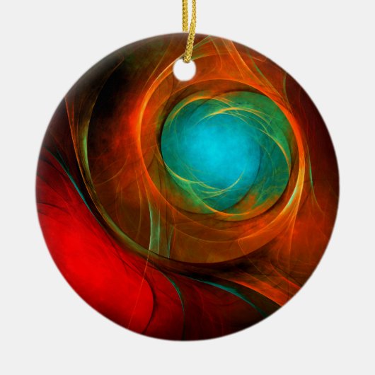 Blue Eye Modern Abstract Fine Art Cool Pattern #16 Keramisch Ornament (Voorkant)