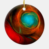Blue Eye Modern Abstract Fine Art Cool Pattern #16 Keramisch Ornament (Achterkant)