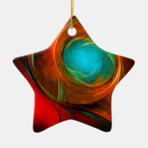 Blue Eye Modern Abstract Fine Art Cool Pattern #16 Keramisch Ornament