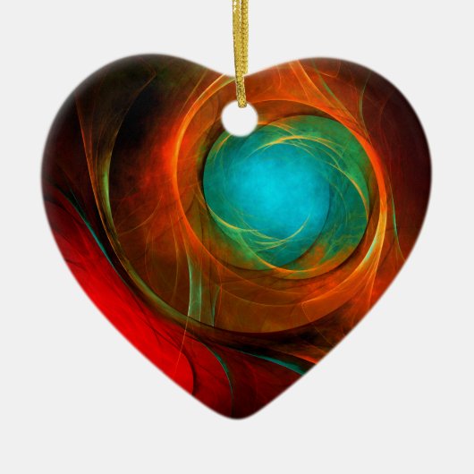 Blue Eye Modern Abstract Fine Art Cool Pattern #16 Keramisch Ornament (Voorkant)