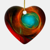 Blue Eye Modern Abstract Fine Art Cool Pattern #16 Keramisch Ornament (Achterkant)