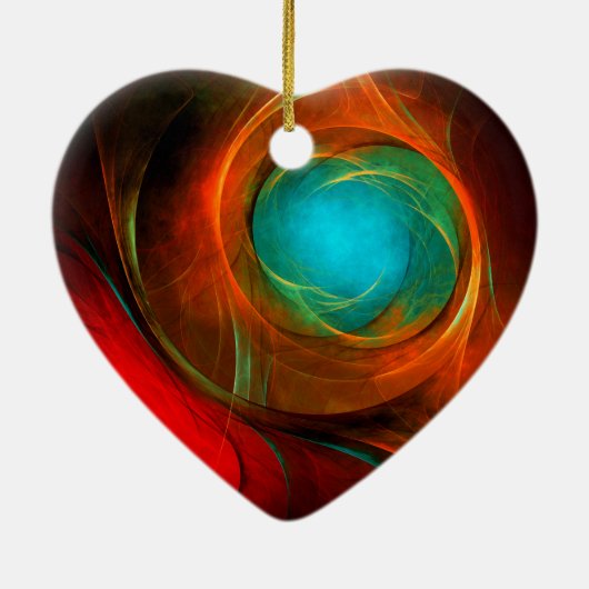 Blue Eye Modern Abstract Fine Art Cool Pattern #16 Keramisch Ornament (Achterkant)