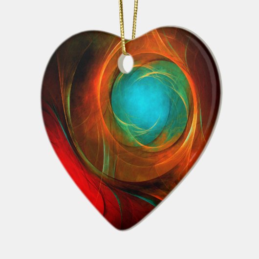 Blue Eye Modern Abstract Fine Art Cool Pattern #16 Keramisch Ornament (Links)