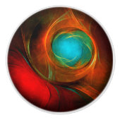 Blue Eye Modern Abstract Fine Art Cool Pattern #16 Keramische Knop (Voorkant)