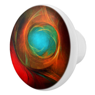 Blue Eye Modern Abstract Fine Art Cool Pattern #16 Keramische Knop