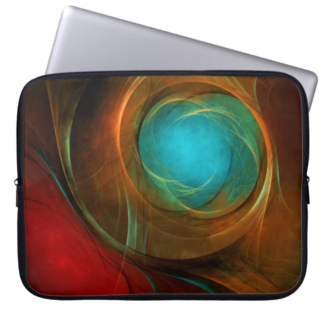 Blue Eye Modern Abstract Fine Art Cool Pattern #16 Laptop Sleeve (Voorkant)