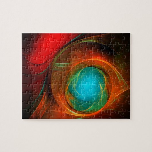 Blue Eye Modern Abstract Fine Art Cool Pattern #16 Legpuzzel (Horizontaal)