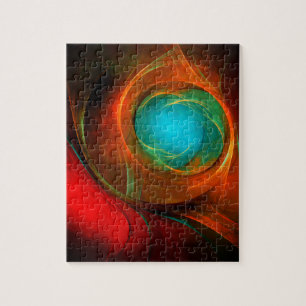 Blue Eye Modern Abstract Fine Art Cool Pattern #16 Legpuzzel