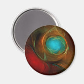 Blue Eye Modern Abstract Fine Art Cool Pattern #16 Magneet (Voorkant / Achterkant)