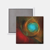 Blue Eye Modern Abstract Fine Art Cool Pattern #16 Magneet (Voorkant / Achterkant)