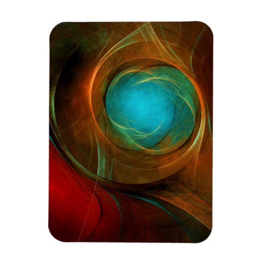 Blue Eye Modern Abstract Fine Art Cool Pattern #16 Magneet (Verticaal)