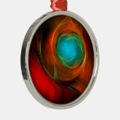 Blue Eye Modern Abstract Fine Art Cool Pattern #16 Metalen Ornament (Rechts)