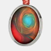 Blue Eye Modern Abstract Fine Art Cool Pattern #16 Metalen Ornament (Links)