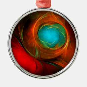 Blue Eye Modern Abstract Fine Art Cool Pattern #16 Metalen Ornament