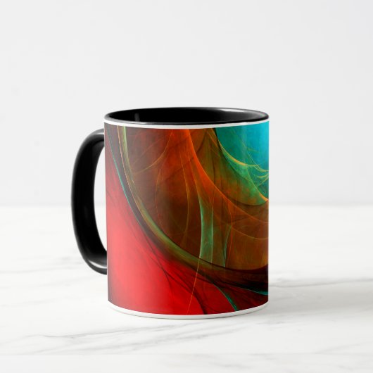 Blue Eye Modern Abstract Fine Art Cool Pattern #16 Mok (Voorkant links)