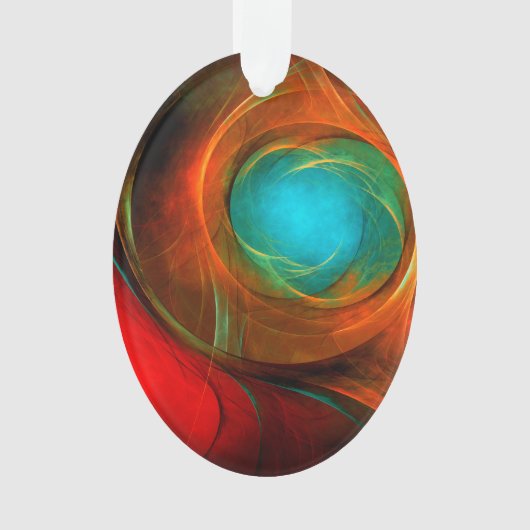 Blue Eye Modern Abstract Fine Art Cool Pattern #16 Ornament (voorkant)