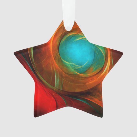 Blue Eye Modern Abstract Fine Art Cool Pattern #16 Ornament (voorkant)