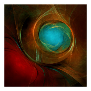 Blue Eye Modern Abstract Fine Art Cool Pattern #16 Perfect Poster