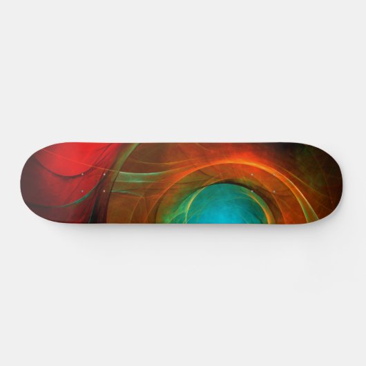 Blue Eye Modern Abstract Fine Art Cool Pattern #16 Persoonlijk Skateboard (Horizontaal)