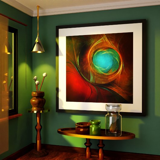 Blue Eye Modern Abstract Fine Art Cool Pattern #16 Poster