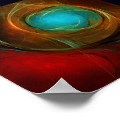 Blue Eye Modern Abstract Fine Art Cool Pattern #16 Poster (Hoek)