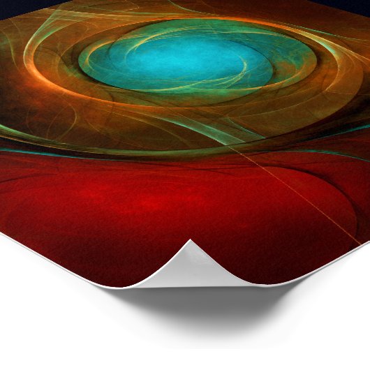 Blue Eye Modern Abstract Fine Art Cool Pattern #16 Poster (Hoek)