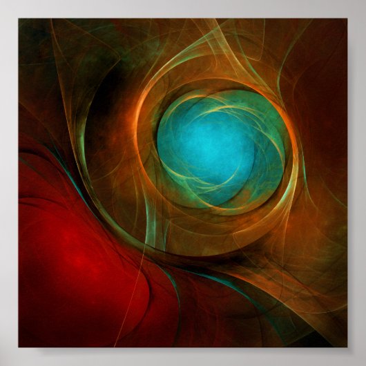 Blue Eye Modern Abstract Fine Art Cool Pattern #16 Poster (Voorkant)