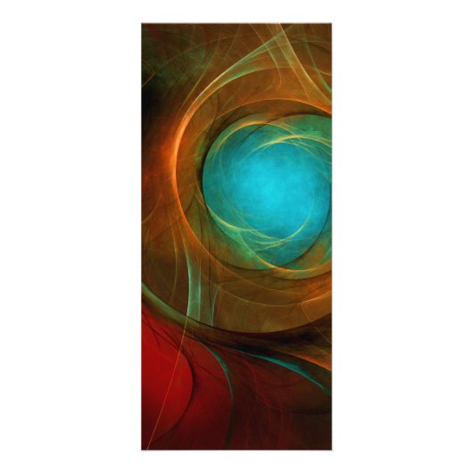 Blue Eye Modern Abstract Fine Art Cool Pattern #16 Reclamekaart (Voorkant)