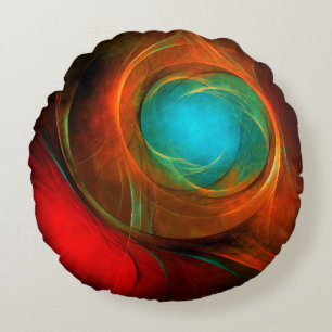 Blue Eye Modern Abstract Fine Art Cool Pattern #16 Rond Kussen