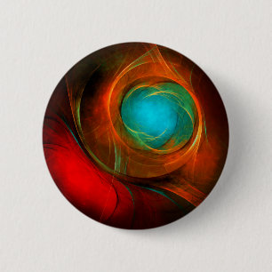 Blue Eye Modern Abstract Fine Art Cool Pattern #16 Ronde Button 5,7 Cm