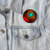 Blue Eye Modern Abstract Fine Art Cool Pattern #16 Ronde Button 5,7 Cm (In situ)