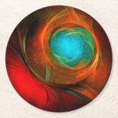 Blue Eye Modern Abstract Fine Art Cool Pattern #16 Ronde Kartonnen Onderzetter (Voorkant)