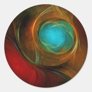 Blue Eye Modern Abstract Fine Art Cool Pattern #16 Ronde Sticker