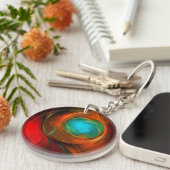 Blue Eye Modern Abstract Fine Art Cool Pattern #16 Sleutelhanger (Voorkant Rechts)