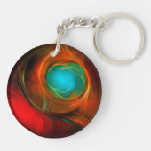 Blue Eye Modern Abstract Fine Art Cool Pattern #16 Sleutelhanger (Achterkant)