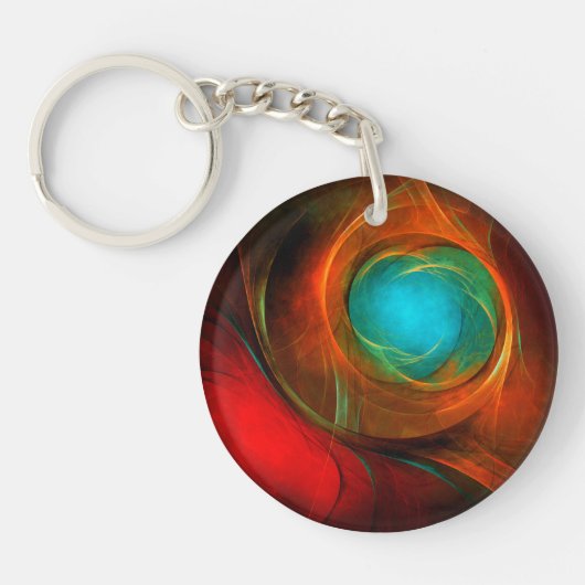Blue Eye Modern Abstract Fine Art Cool Pattern #16 Sleutelhanger (Voorkant)
