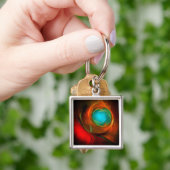 Blue Eye Modern Abstract Fine Art Cool Pattern #16 Sleutelhanger (Hand)