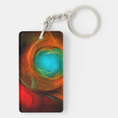 Blue Eye Modern Abstract Fine Art Cool Pattern #16 Sleutelhanger (achterkant)