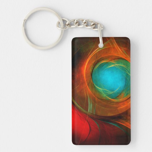 Blue Eye Modern Abstract Fine Art Cool Pattern #16 Sleutelhanger (Voorkant)