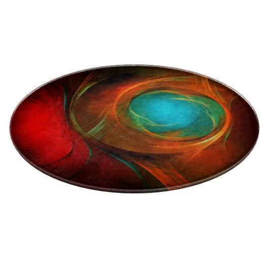 Blue Eye Modern Abstract Fine Art Cool Pattern #16 Snijplank (Hoek)